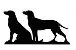 Labrador Dogs Weathervane or Sign Profile - Laser cut 450mm